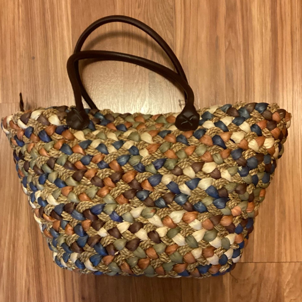 NWT Sondra Roberts Multicolored Woven Handbag